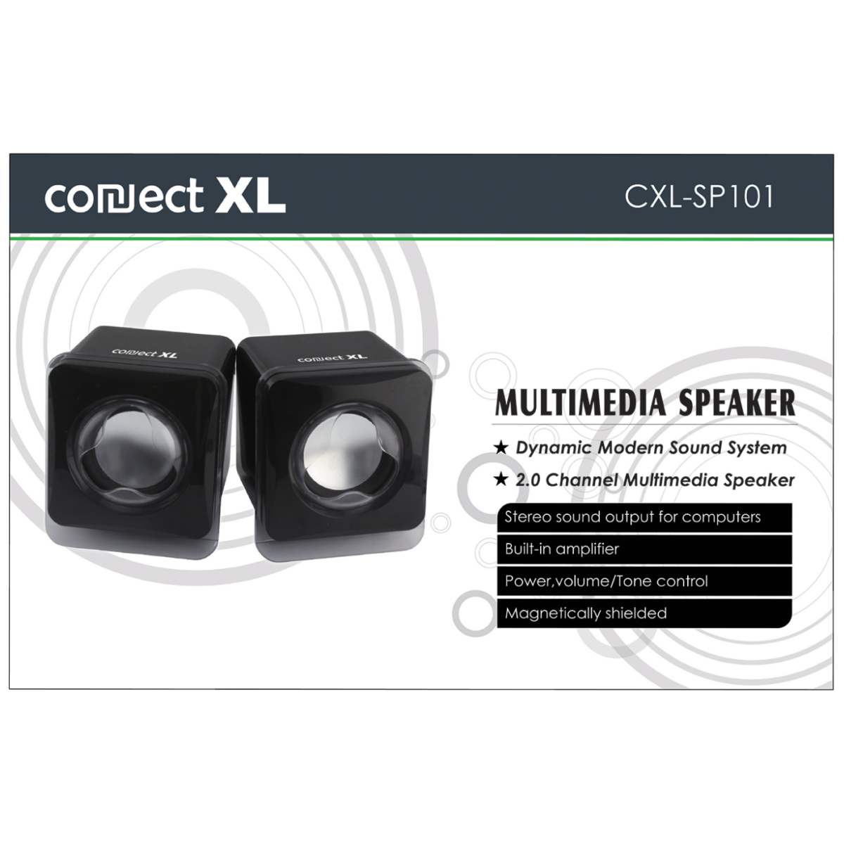 Crni Connect XL zvučnik set 2.0 sa USB priključkom