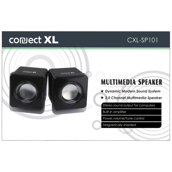 Crni Connect XL zvučnik set 2.0 sa USB priključkom
