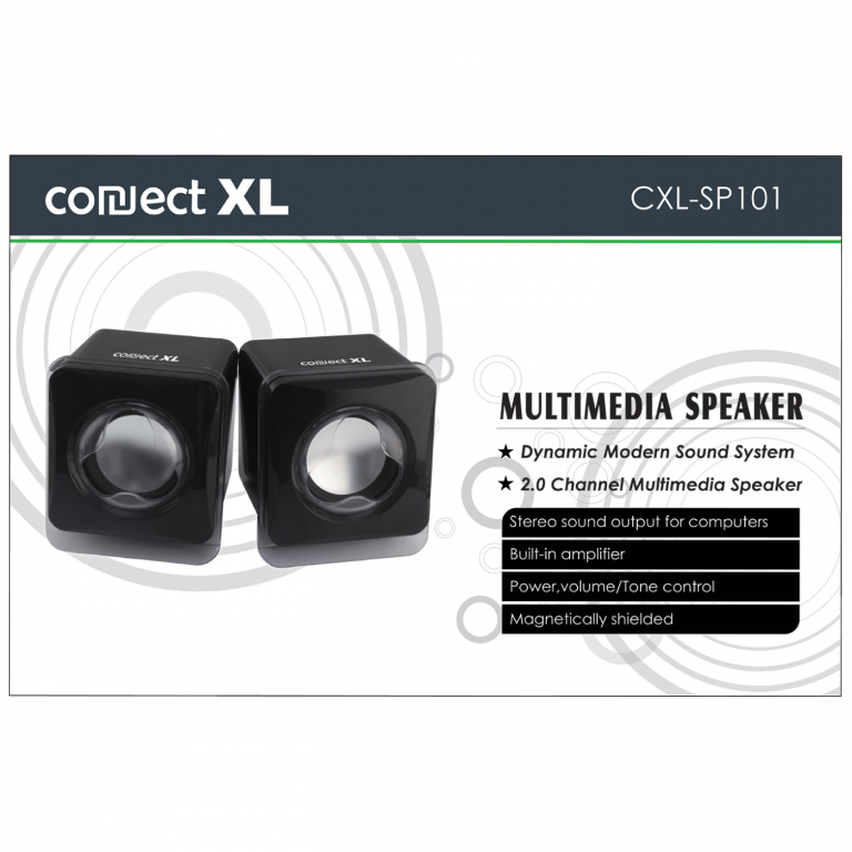 Crni Connect XL zvučnik set 2.0 sa USB priključkom