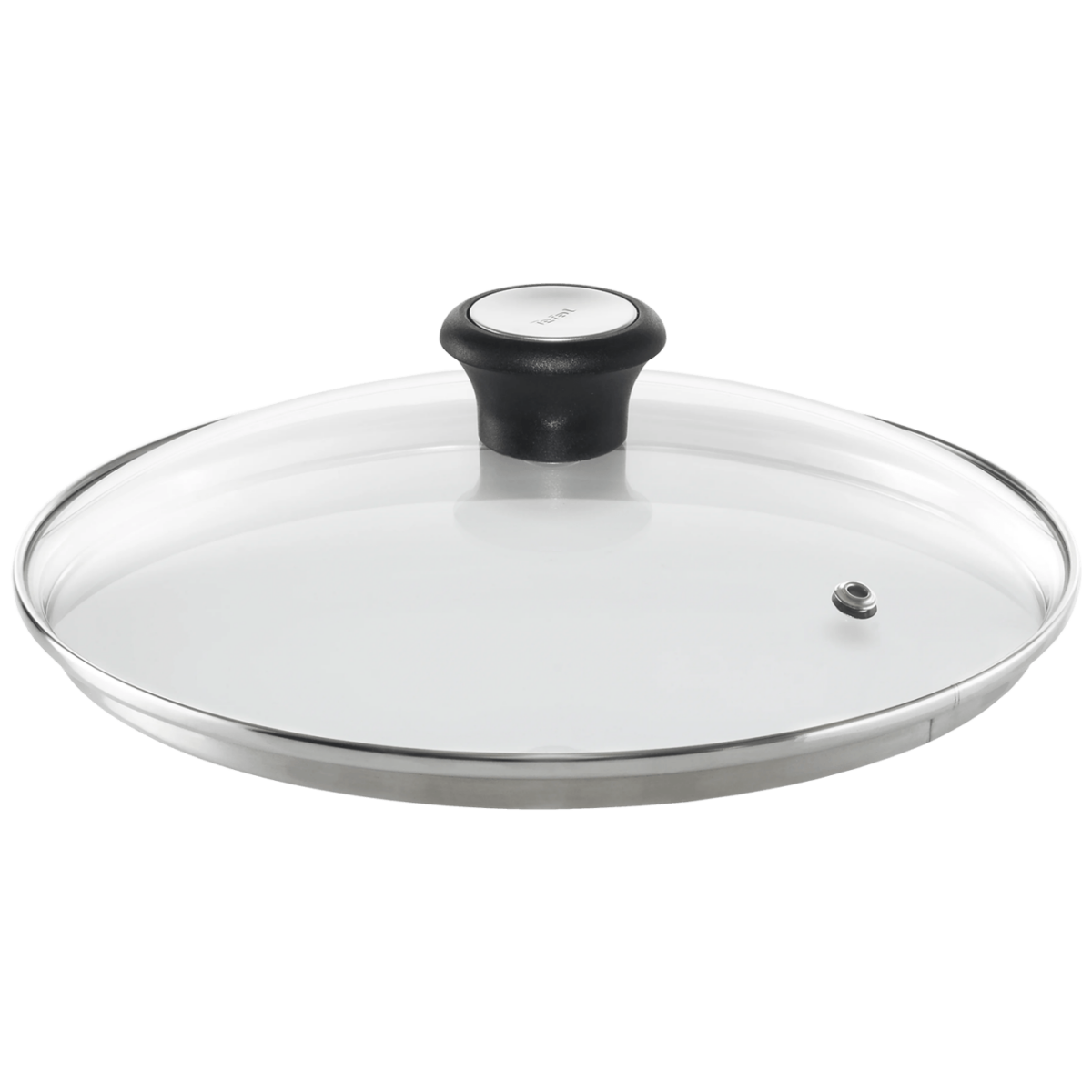 Tefal stakleni poklopac 24 cm s parnim ventilom i nehrđajućim čeličnim okvirom