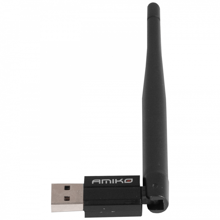 Amiko WLN-861 USB Wi-Fi mrežna kartica sa crnim dizajnom i 2.4 GHz frekvencijom