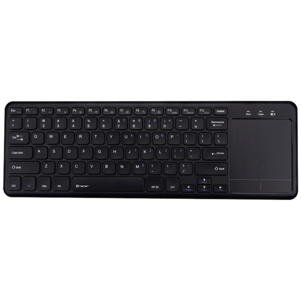 Tracer bežična tastatura sa ugrađenim touchpad-om, elegantnog dizajna i crne boje