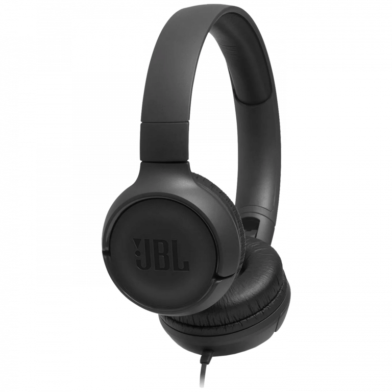 Crne JBL Tune 500 slušalice sa mikrofonom i sklopivim dizajnom