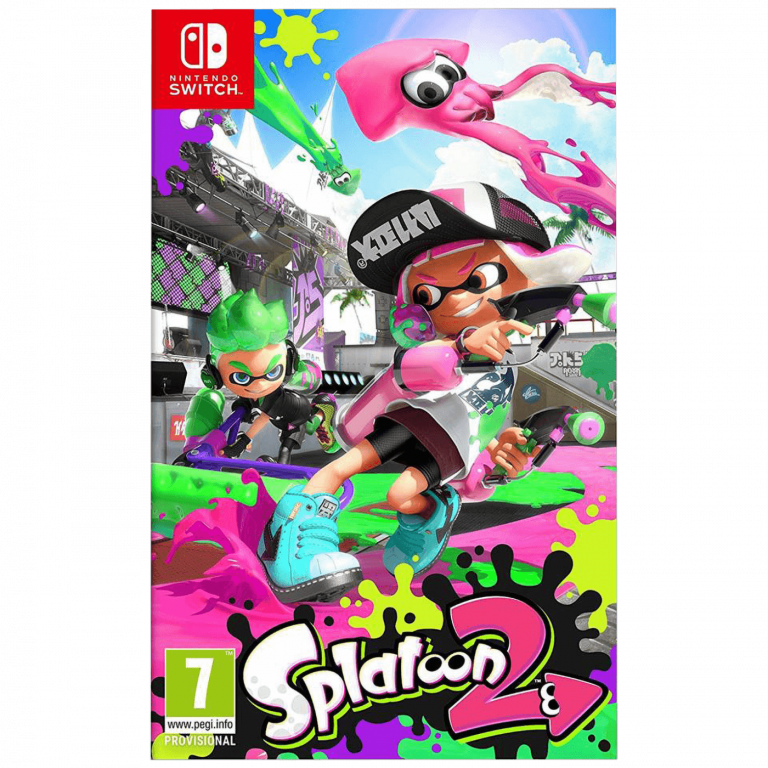 Nintendo Switch igra Splatoon 2 sa likovima u boji i oružjima
