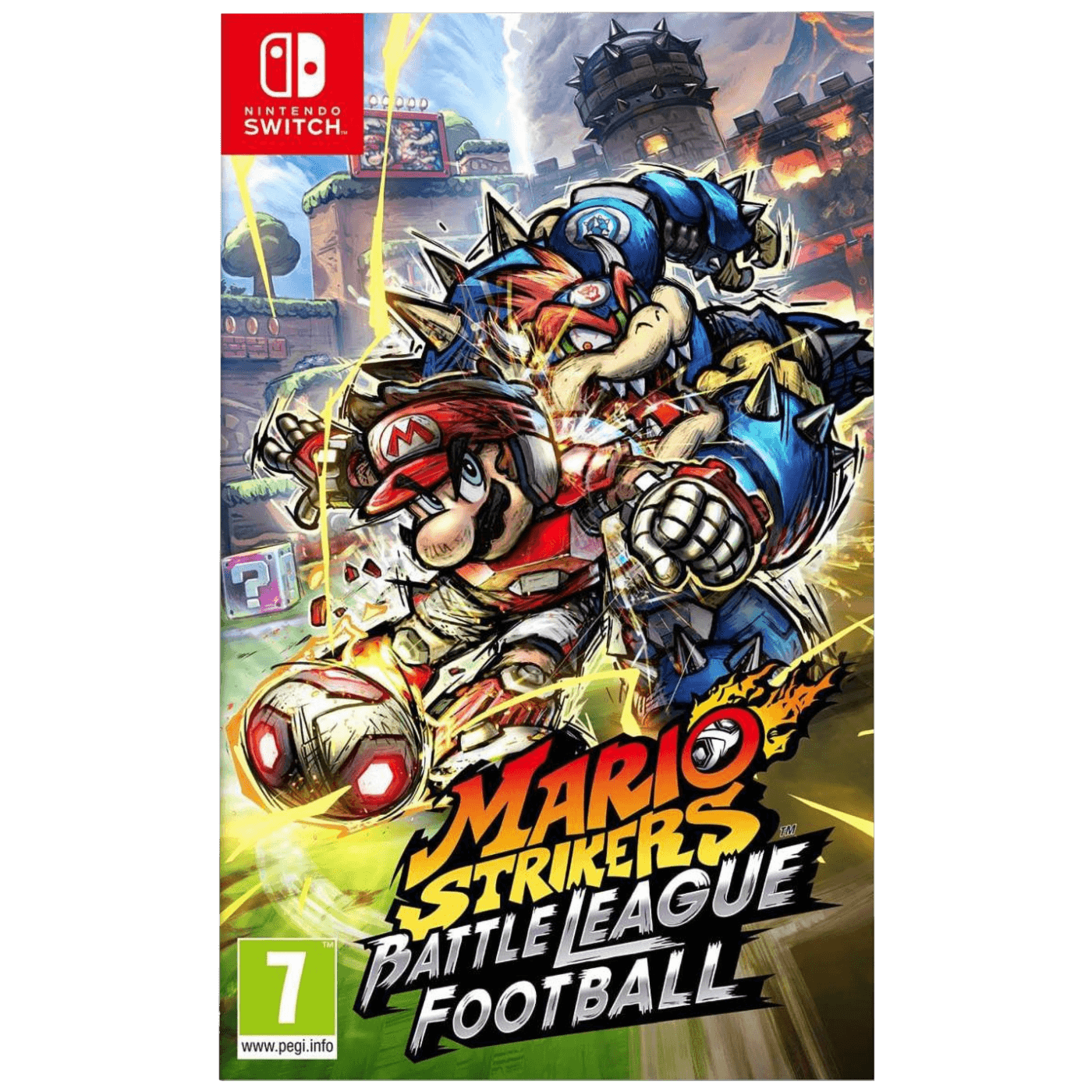 32321_1687333583itg2stli0b Naslovnica igre Mario Strikers Battle League za Nintendo Switch sa likovima iz Mario sveta