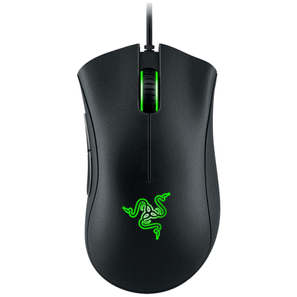 Razer DeathAdder Essential crni gaming miš sa zelenim osvjetljenjem i ergonomskim dizajnom