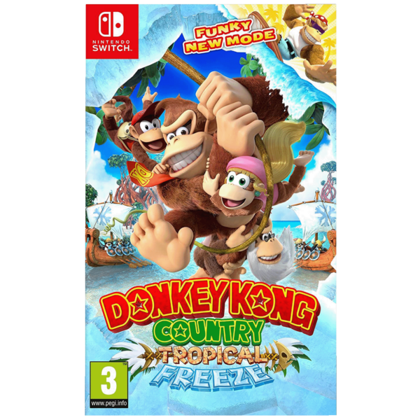 Donkey Kong Country Tropical Freeze igra za Nintendo Switch sa naslovnim likovima