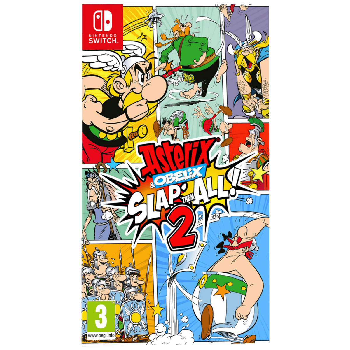 Nintendo Switch igra Asterix & Obelix Slap Them All 2 - omot sa Asterixom i Obelixom u akciji