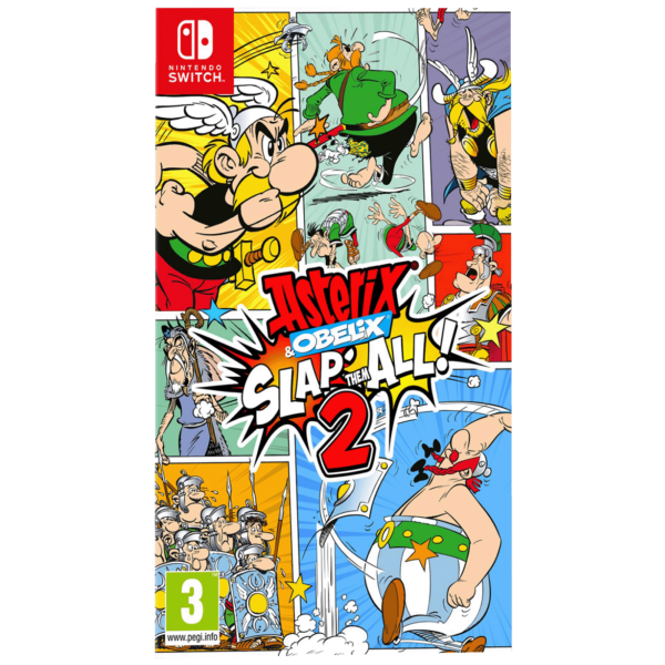 Nintendo Switch igra Asterix & Obelix Slap Them All 2 - omot sa Asterixom i Obelixom u akciji