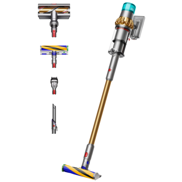 Dyson V15 Detect Absolute Gold - zlatni ručni usisavač sa LCD zaslonom i osvijetljenom četkom