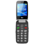 MeanIT Senior Flip Max crni mobilni telefon sa velikim tipkama i preklopnim ekranom