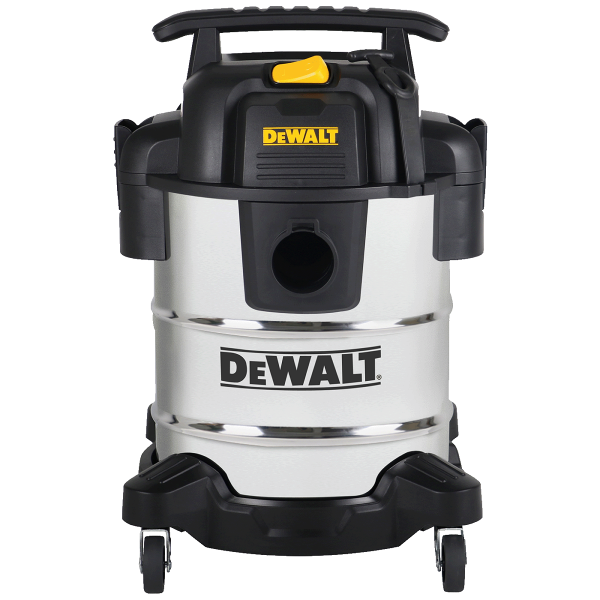 DeWALT DXV25S usisavač za suho i mokro usisavanje sa INOX kućištem i crnim detaljima