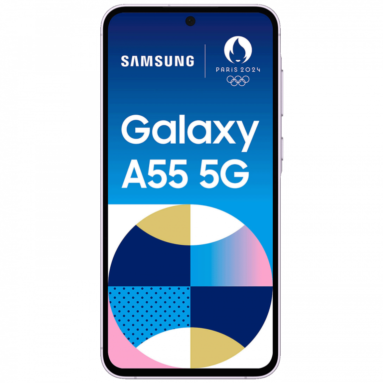 Samsung Galaxy A55 5G u lila boji sa 6.6" ekranom i trostrukom kamerom