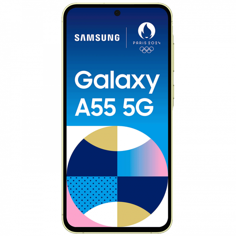 Samsung Galaxy A55 5G smartphone u limun boji sa 6.6" ekranom i trostrukom kamerom