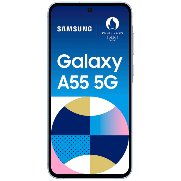 Samsung Galaxy A55 5G Ice Blue smartphone sa 6.6" ekranom i trostrukom kamerom