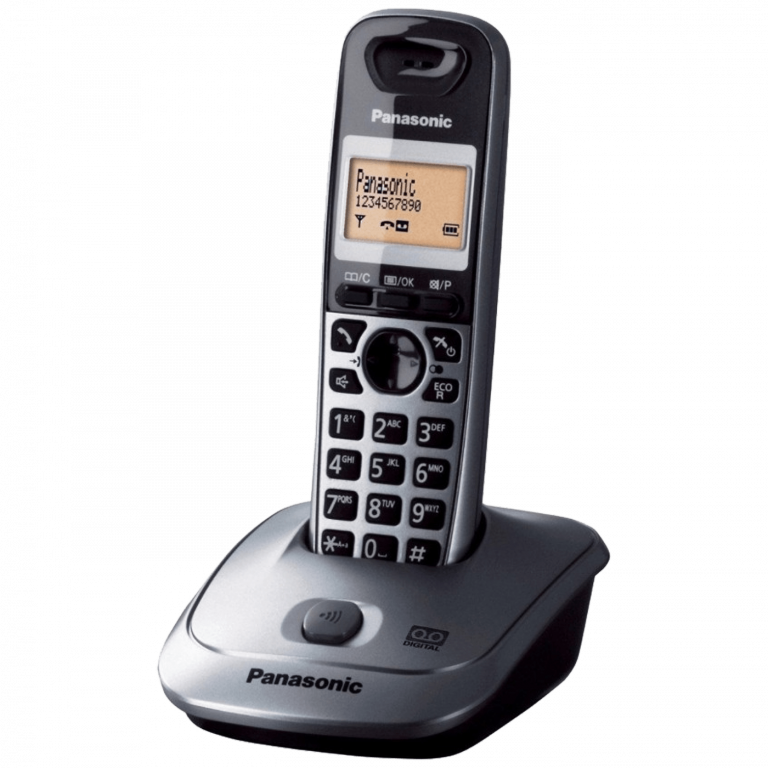 Panasonic KX-TG2511FXM bežični DECT telefon u metalik sivoj boji sa LCD displayom