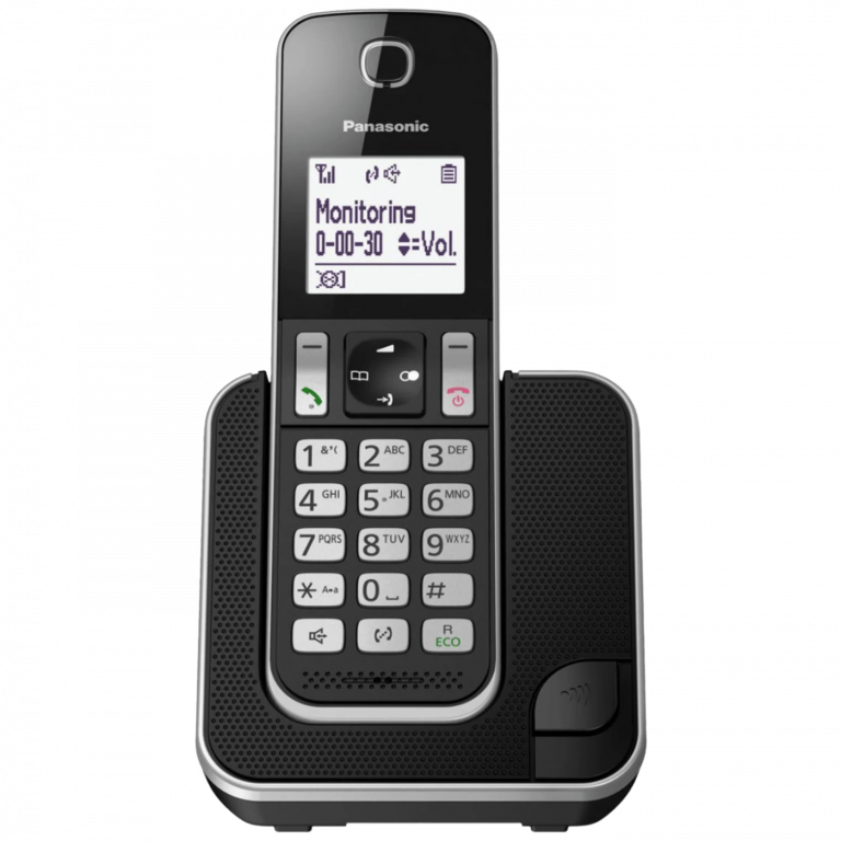 Panasonic KX-TGD310FXB bežični DECT telefon sa bijelim LCD ekranom i ergonomskim dizajnom
