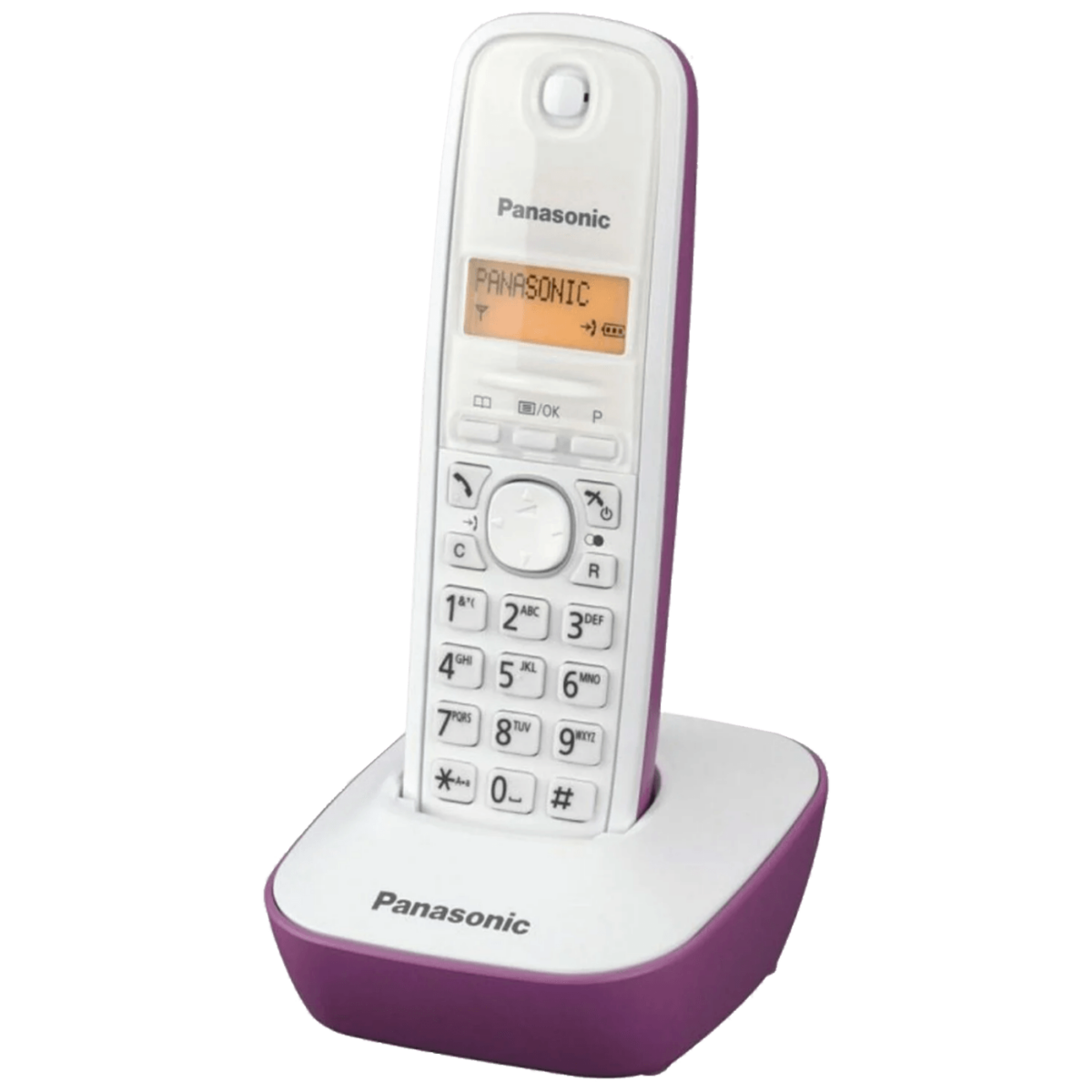 Panasonic KX-TG1611FXF bežični telefon u bijelo-ljubičastoj boji sa LED displejem