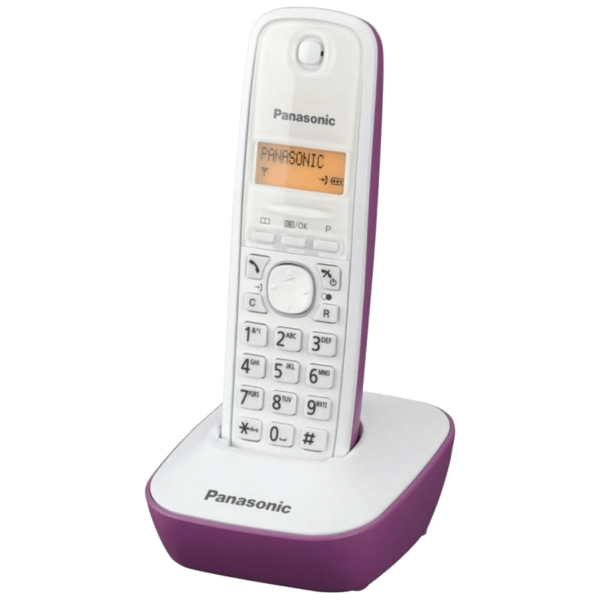 Panasonic KX-TG1611FXF bežični telefon u bijelo-ljubičastoj boji sa LED displejem