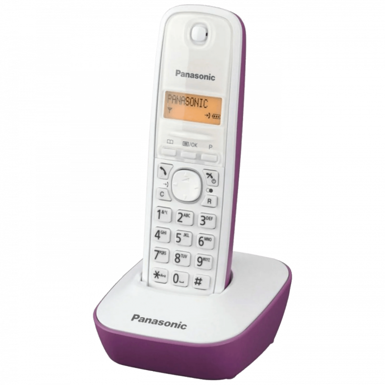 Panasonic KX-TG1611FXF bežični telefon u bijelo-ljubičastoj boji sa LED displejem