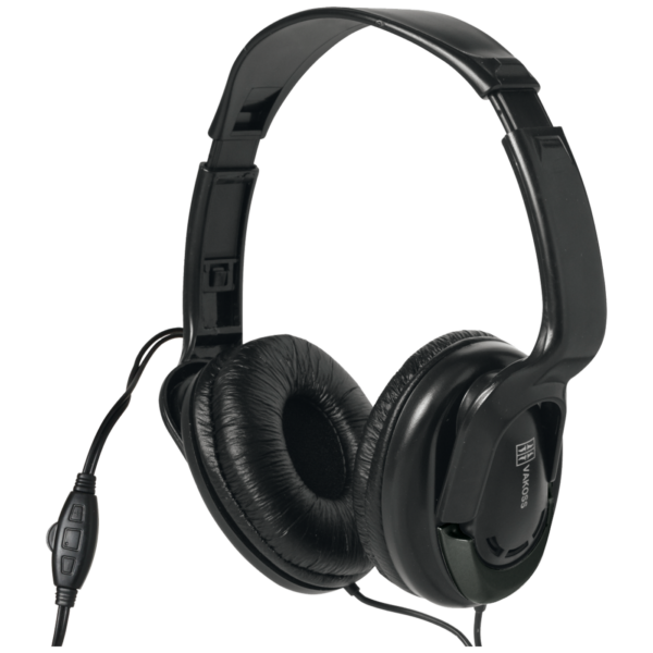 Crne SAL HPH 7 stereo slušalice sa okretljivim zvučnicima i 3.5mm konektorom