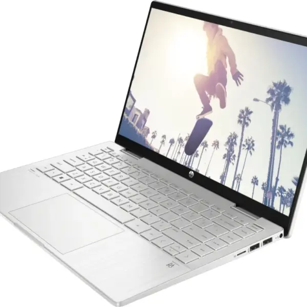 HP Pavilion x360 14-ek1015nm laptop u srebrnoj boji sa 14-inčnim FHD ekranom i okretnim touch dizajnom