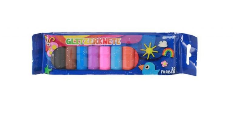 TTS Plastelin 10 Boja Glitter u različitim svetlećim nijansama, idealan za dečju kreativnost