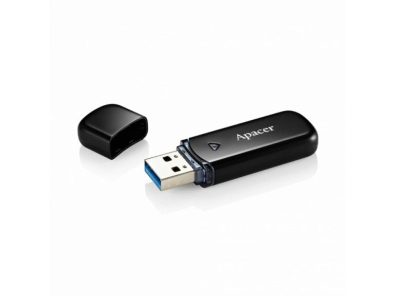 APACER FD 128GB USB 3.2 AH355 Black memorija na crnoj podlozi