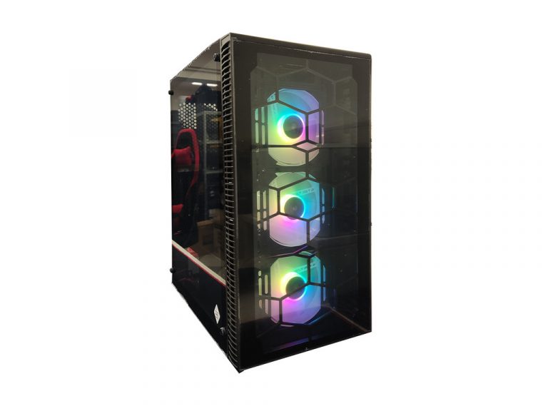 IG-MAX X3805-A06 GIANT GLASS kućište sa RGB osvetljenjem i staklenim panelima