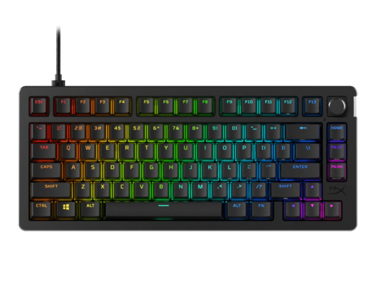 HyperX Alloy Rise 75 mehanička gaming tastatura sa crnim kućištem i HX Red prekidačima