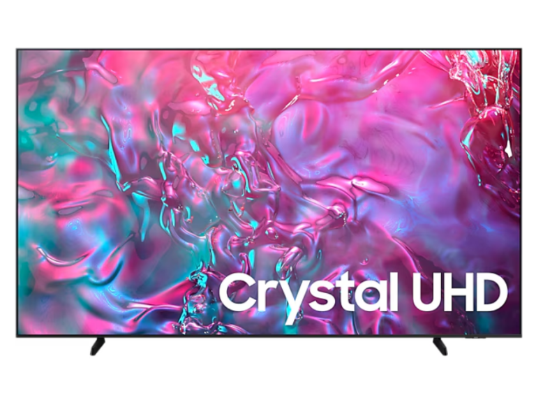 Samsung 98-inch 4K Smart LED TV with sleek black design on a modern stand