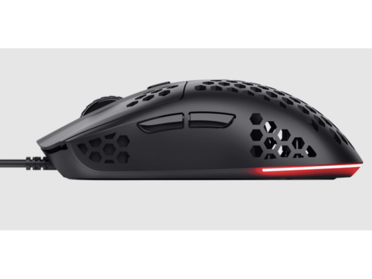 Trust GXT928 Helox RGB gaming miš, crni, sa osvetljenim dugmadima i ergonomskim dizajnom