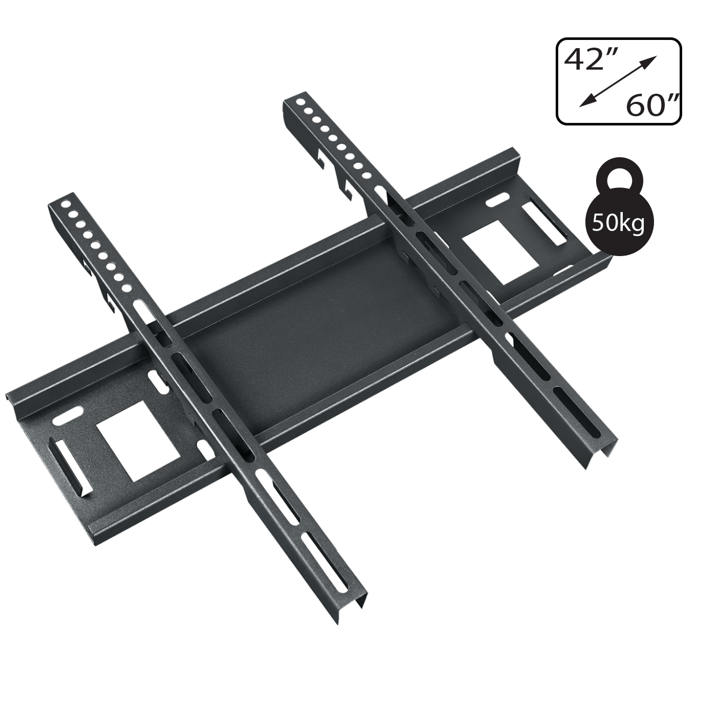 Crni fiksni TV nosač REDLINE za ekrane 42"-60" sa VESA standardom