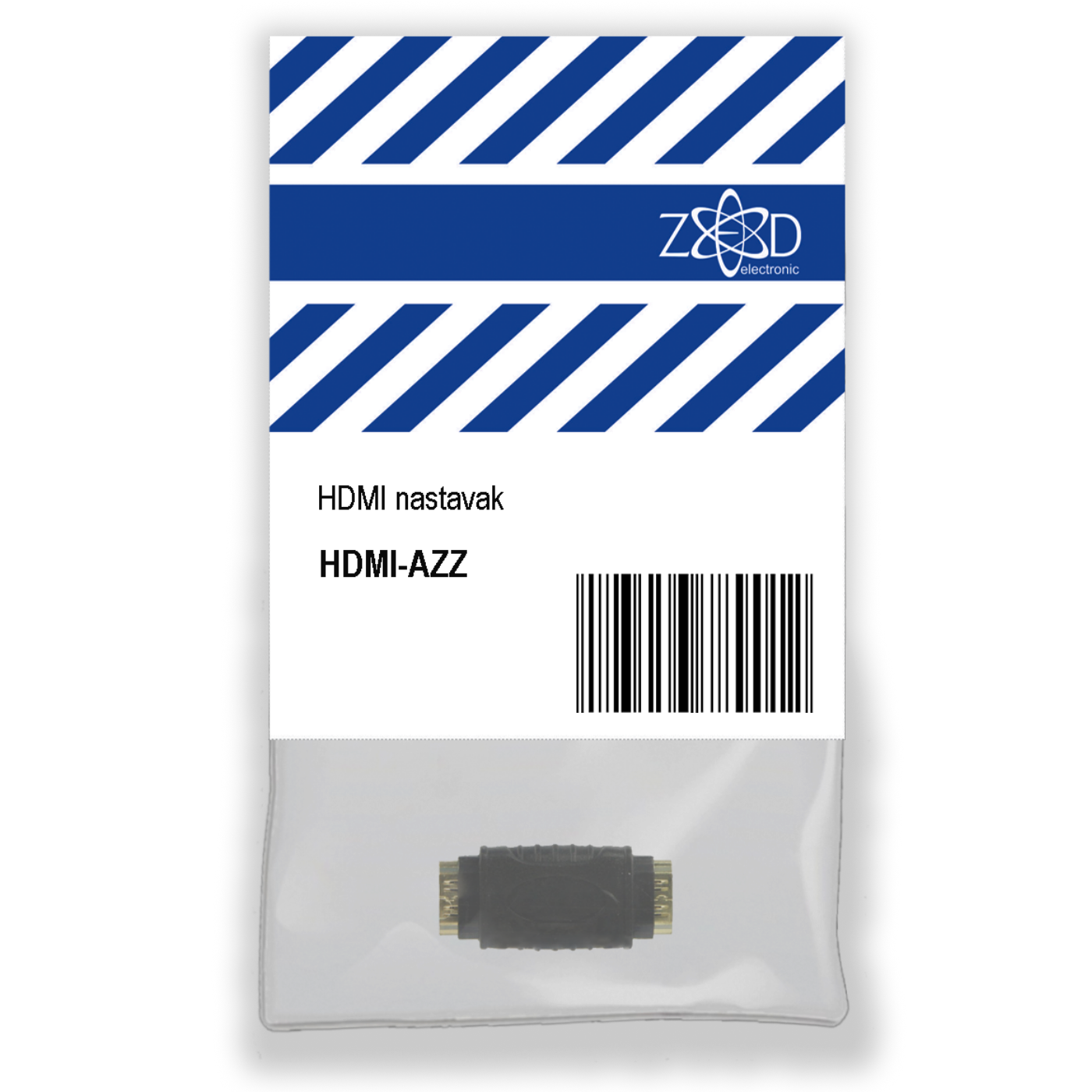 Crni HDMI nastavak ZED electronic sa pozlaćenim konektorima