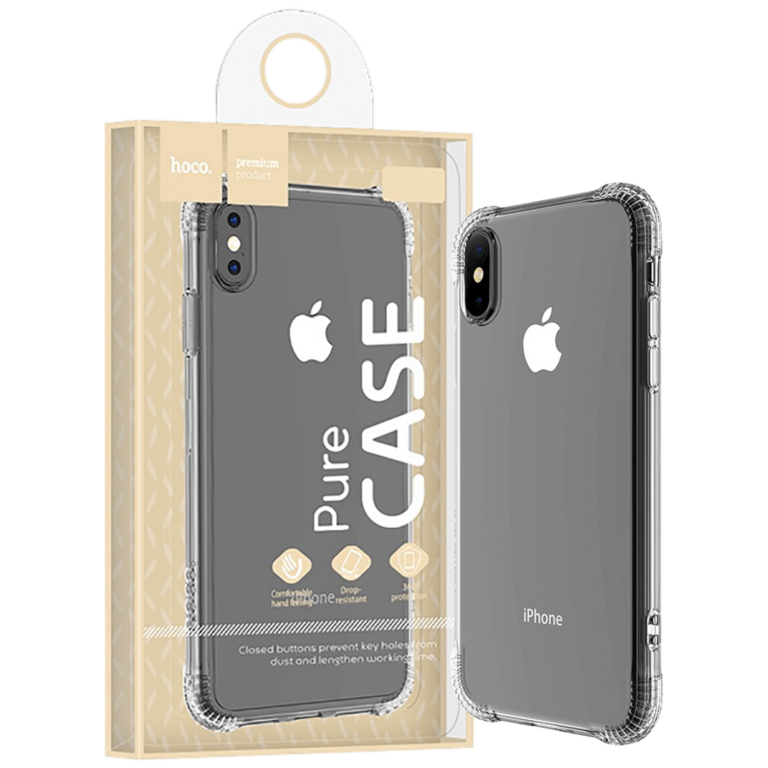 Transparentna maska za iPhone X/XS sa zaštitnim pojačanjima na uglovima