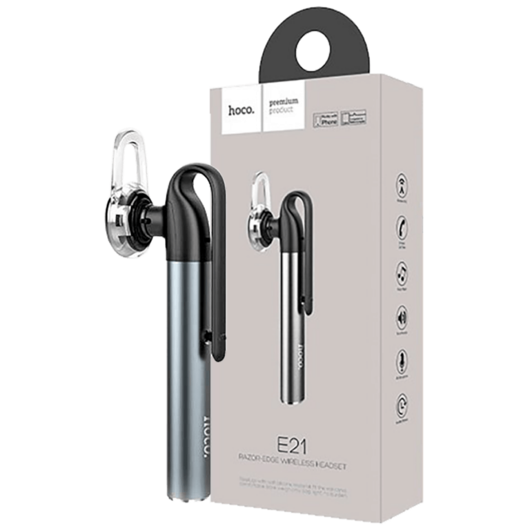 Sive bežične Bluetooth slušalice hoco. E21 Razor-Edge Gray sa mikrofonom