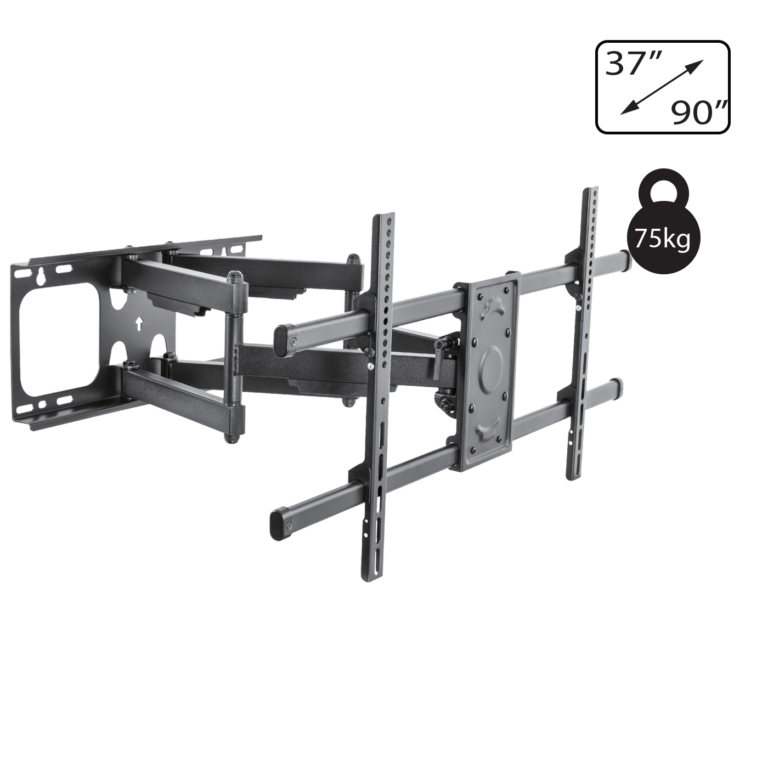 Crni zidni nosač za TV prijemnike 37"-90" sa VESA standardima