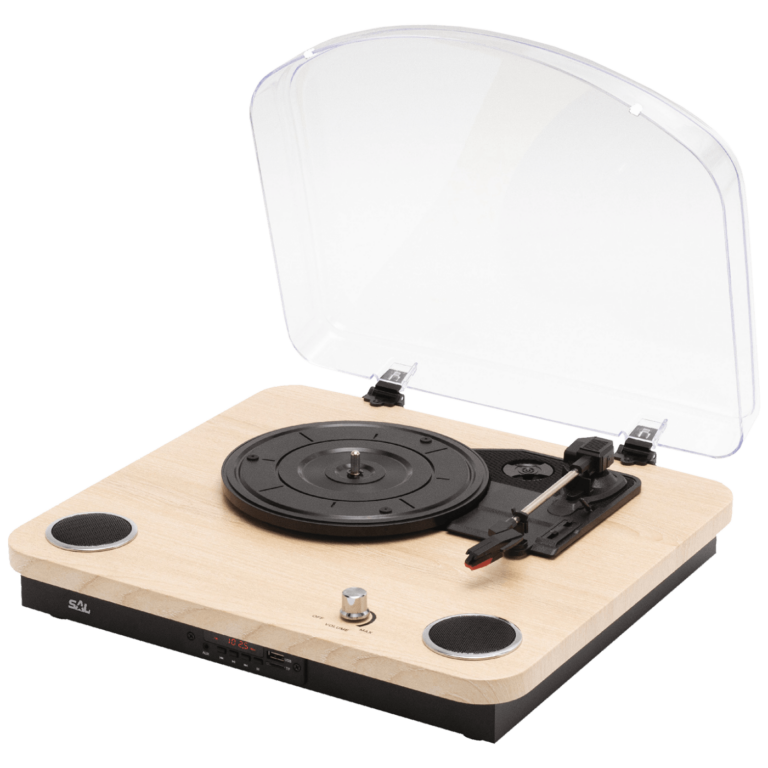 SAL Retro gramofon u drvenoj kutiji sa Bluetooth zvučnikom i vintage dizajnom