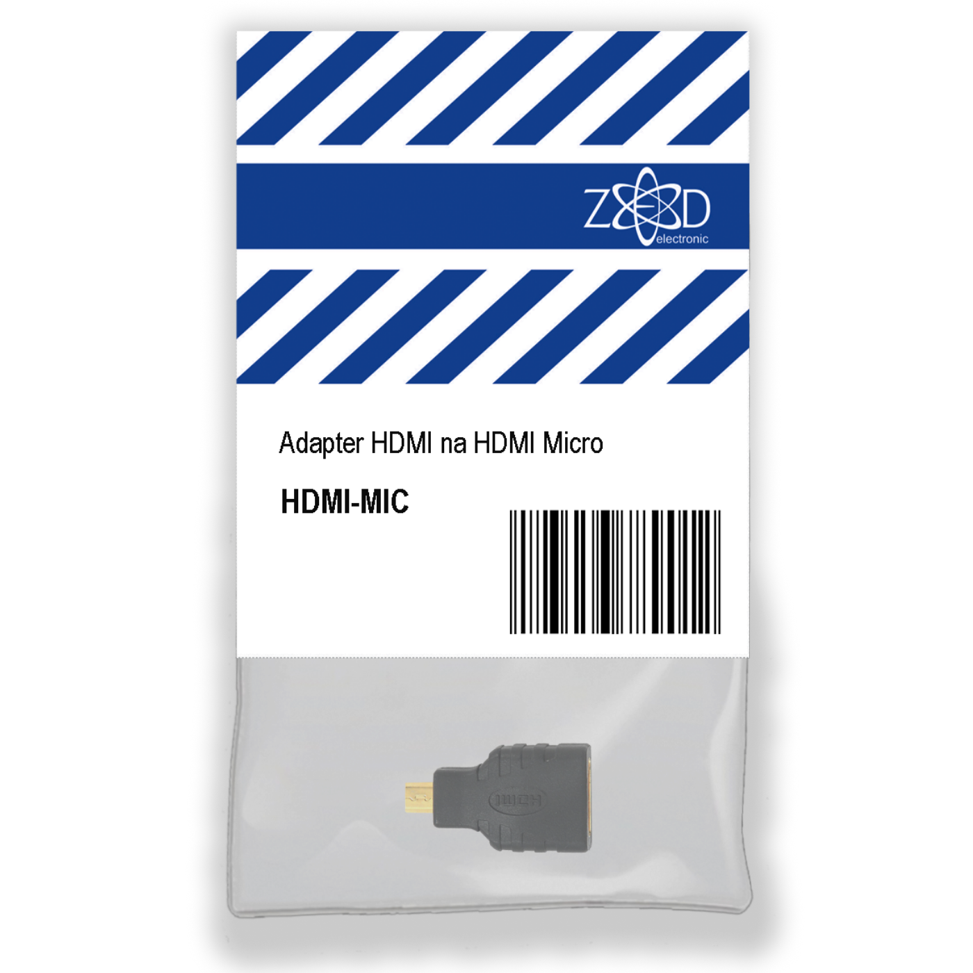 ZED HDMI na Micro HDMI adapter sa pozlaćenim konektorima u plastičnom kućištu
