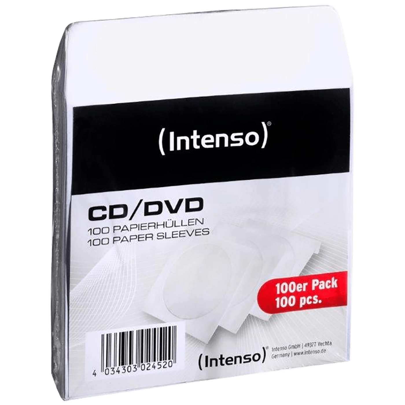 Intenso papirni omot za CD i DVD medije, pakovanje od 100 komada