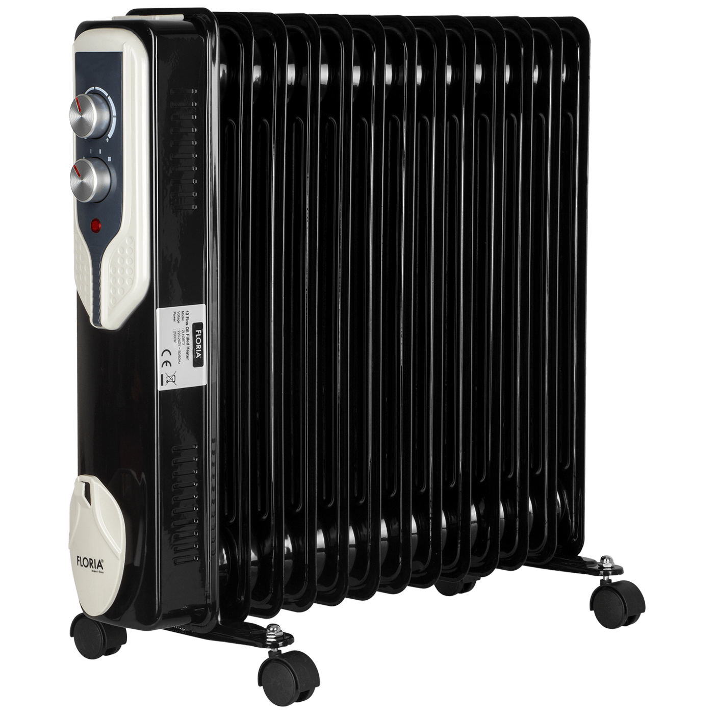 Floria uljni radijator 2500W sa 13 rebara, termostatom i točkićima
