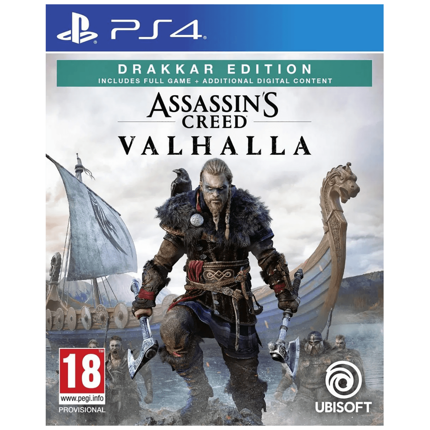 Assassin's Creed Valhalla Drakkar Edition za PlayStation 4 sa vikinškim ratnikom na omotu