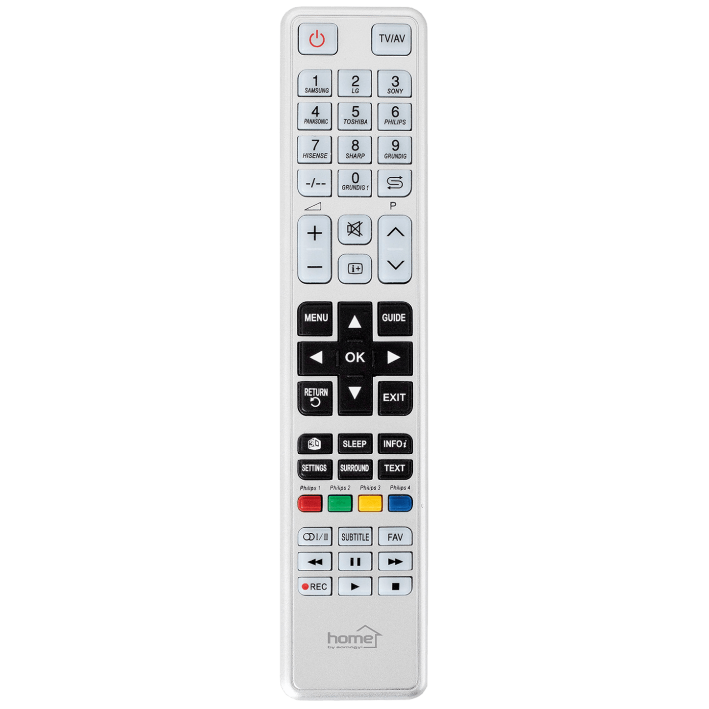 Univerzalni daljinski upravljač Home za TV brendove Samsung, LG, Sony, Panasonic, Toshiba, Philips, Hisense, Sharp, Grundig