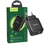Hoco N5 Favor Black brzi punjač sa USB-A i Type-C izlazima