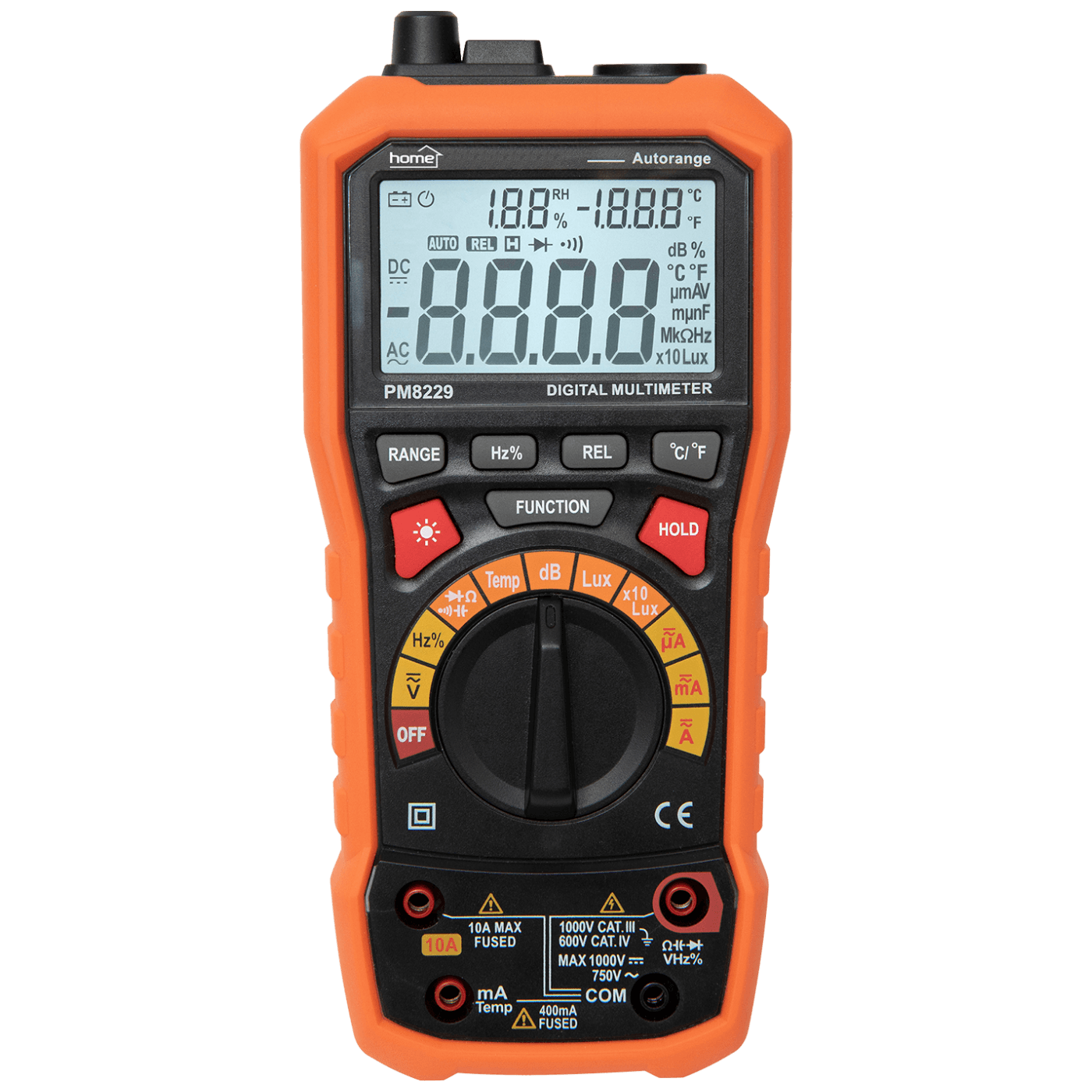 SMA 8229 digitalni mjerni instrument sa velikim osvijetljenim zaslonom i gumiranim poklopcem