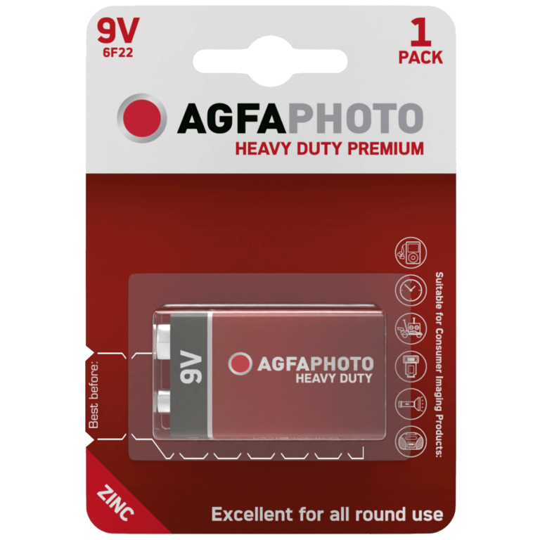 Agfa Zinc 9V baterija 6F22 u blister pakovanju