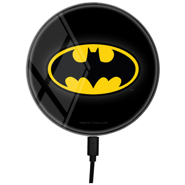 Bežični punjač Batman sa staklenom površinom i LED osvetljenjem