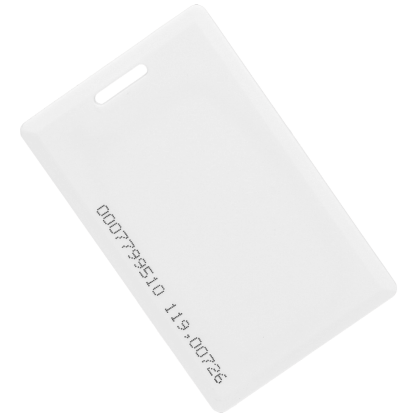 Orno RFID kartica EM 125 kHz - bela plastična kartica sa crnim štampanim logom i tekstom