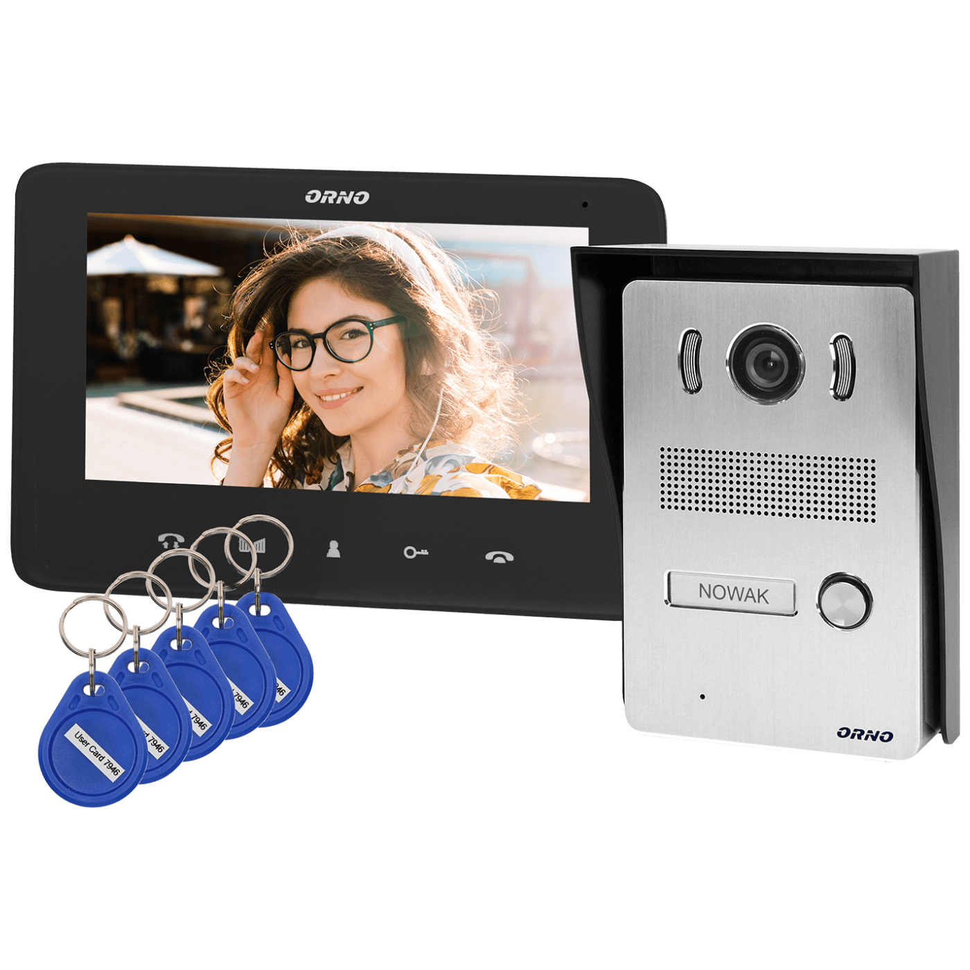 Orno Video Interfon 7" set Indi N sa LCD monitorom i vanjskom kamerom