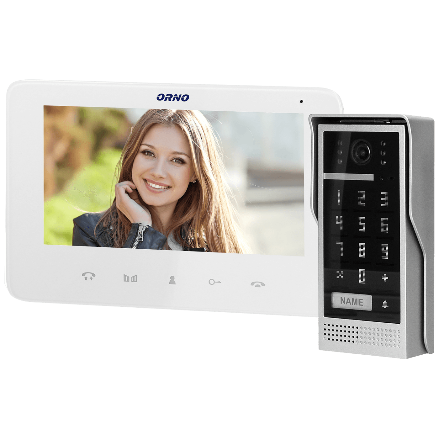 Orno Video Interfon 7" set sa LCD monitorom i vanjskom kamerom sa noćnim vidom